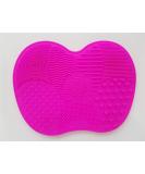 Small Dark Pink Silicone Make-up Brush Cleaner with Strong Suction and Rugged Patterns - Buy Online on SooperMarket.com