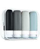 Gemice Silicone Travel Bottles Set - 60ml Leak-Proof Cosmetic Containers (4 Pack) for TSA Approved Travel - BPA-Free & FDA Approved - Gray - Buy Online on SooperMarket.com