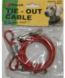 6FT PVC COVERED METAL TIE-OUT CABLE dog pet garden COLOUR MAY VARY - Buy Online on SooperMarket.com