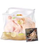 2 Pack Extra Large Turkey Brining Bags with Double Zippers - 35 lb Capacity, Includes Strings and Clips - Ideal for Turkey, Chicken, Beef, Pork - Buy Online on SooperMarket.com