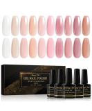 Shining She Jelly Gel Nail Polish 10 Color White Nude Pink Sheer Nail Polish Kit Transparent Nail Polish Soak-Off UV/LED Nail Polish Gel Gift for Nail Art Salon DIY Home 8ML - Buy Online on SooperMarket.com
