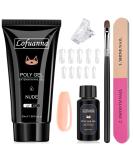 Poly Gel Nail Kit for Beginners | Nail Extension Starter Set with 40ML Poly Gel and Slip Solution | Nude Color | Gifts for Women | Full Set - Buy Online on SooperMarket.com
