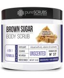 pureSCRUBS Premium Organic Brown Sugar UNSCENTED FACE & BODY SCRUB Set - Large 16oz, Infused With Organic Essential Oils & Nutrients INCLUDES Wooden Spoon, Loofah & Mini Exfoliating Bar Soap - Buy Online on SooperMarket.com