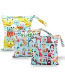 Wet Bag HOTLIKE 3 PCS Nappy Bag for Cloth Diapers - Waterproof Reusable Travel Bag with Handle and Zipper Pockets - Yellow - Buy Online on SooperMarket.com