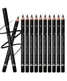 12PCS Waterproof Black Eyebrow Pencils Set - Long-Lasting Eye Liner Pencils for Women - Buy Online on SooperMarket.com