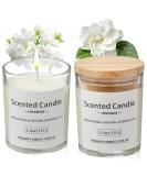 VETOUR Glass Aromatherapy Candles 2PCS Gardenia & Jasmine Scented Soy Candle Set - 10.6 OZ - 80 Hours - Natural Essential Oils - Perfect Gift for Women - Mother's Day/Christmas - Buy Online on SooperMarket.com