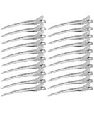 Hair Clips for Styling Sectioning 24Pack Metal Duck Bill Clips for Women Alligator Hair Clip for Long Curl Thick Hair Roller Clips Pin Curl clips Salon Clips 3.5Inch Silver - Buy Online on SooperMarket.com