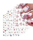 Baoximong 9 Sheets Flower Nail Art Stickers Decals 3D Self-Adhesive Nail Decals Spring Floral Nail Art Supplies Charming Daisy Leave Peony Nail Accessories for Women Nail Decorations Design Nail Stickers 03 - Buy Online on SooperMarket.com