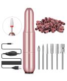 Saviland Electric Nail Drill - Electric Nail File Efile Nail Drill Professional Manicure With 6PCS Nail Drill Bits & 51Pcs Sanding Bands For Acrylic Nail Pedicure Polishing Shape Tools Home Salon Use A-pink - Buy Online on SooperMarket.com
