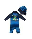 BONVERANO Baby Boys Swimsuit | Long-Sleeve Zipper One Piece Swimwear | UPF 50+ Sun Protection | Turtle Design | 2-3 Years - Buy Online on SooperMarket.com