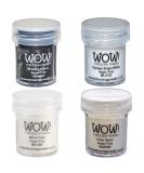 Wow! Embossing Powder Black and White Bundle: Primary Ebony  Opaque Bright White  White Pearl  Clear Gloss  15ML - Buy Online on SooperMarket.com