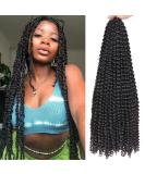 Leeven 30 Inch Passion Twist Crochet Braids Hair for Butterfly Locs - 1 Pack Long Water Wave Crochet Hair | Bohemian Braids 1B# 30 Inch - Buy Online on SooperMarket.com