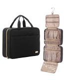 NISHEL Large Hanging Travel Toiletry Bag, Portable Makeup Organizer, Cosmetic Holder for Brushes Set, Full-Sized Shampoo, Conditioner, Accessories, Black - Buy Online on SooperMarket.com