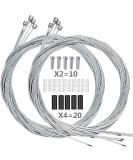 Hapleby 10PCS Premium Bike Shift Cable, Professional Bicycle Shift Wire Kit for Mountain and Road Bicycle, For Free 5 O-rings, 10 End Ferrules and 20 End Caps - Buy Online on SooperMarket.com