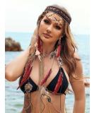 CAKURE Feather Headband Sequin Gypsy Indian Boho Hair Chain for Women and Girls (Type B) - Buy Online on SooperMarket.com