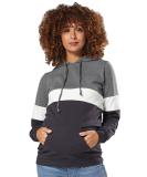 Happy Mama Women's Nursing Hoodie Breastfeeding Maternity - 503p 8 Graphite Melange/White/Grey - Buy Online on SooperMarket.com