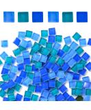 BigOtters 170pcs Bulk Mosaic Tiles  140g Colors Glass Pieces Assorted Color Opaque Mosaic Glass for DIY Picture Home Mosaic Decoration (Blue Series) - Buy Online on SooperMarket.com