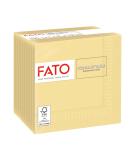 FATO Disposable Paper Napkins for Aperitifs & Cocktails - 100 Pack 24x24cm 4-Folded 2-Layer Champagne Color FSC Certified - Buy Online on SooperMarket.com