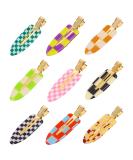 Mini Skater 9Pcs No Bend Hair Clips - Checkerboard Style for Seamless Hairpin, Curl Pin, and Makeup Application - Women's Hair Accessories - Buy Online on SooperMarket.com