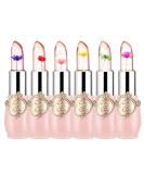 Pack of 6 Crystal Flower Jelly Lipstick, FirstFly Long Lasting Nutritious Lip Balm Lips Moisturizer Magic Temperature Color Change Lip Gloss (Pink) - Buy Online on SooperMarket.com