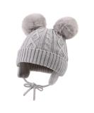 XIAOHAWANG Warm Kids Beanie Winter Knitted Baby Hat for Boys Girls Infant Toddler Toque with Pompom 2-6 Years Gray - Buy Online on SooperMarket.com
