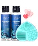 Clean-n-Fresh Makeup Brush Cleaner Set For Brushes, Sponge and Puff 6.8 Fl Oz,Deep Cleaning Washing Cleanser Shampoo With a Cleaning Mat 3 Piece Set - Buy Online on SooperMarket.com