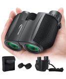 Aurosports 10x25 Binoculars for Adults and Kids, Large View Compact Binoculars with Low Light Vision, Easy Focus Small Binoculars for Bird Watching Outdoor Travel Sightseeing Concerts Hunting Hiking Black - Buy Online on SooperMarket.com
