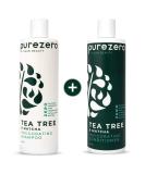 Purezero Tea Tree & Matcha Shampoo and Conditioner Set - Nourishing Scalp Treatment - Vegan & Cruelty Free - Color Safe - Buy Online on SooperMarket.com