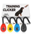 Diyife dogs clicker 4 pieces of training clickers with hand loop clicker with a large button dog training and dog training for dog cat horse (multi-color) black+blue+red+yellow - Buy Online on SooperMarket.com