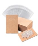 Earring Cards Set Earring Display Cards with 100 Pcs Earring Holder Cards 200 Pcs Earring Backs and 100 Jewelry Packaging for Earrings Necklace Jewelry Display Jewelry Bags 3.5x2.4 Inches (Brown) ZK100-Brown - Buy Online on SooperMarket.com