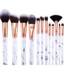 Makeup Brushes Start Makers Professional 12Pcs Marble Make Up Brushes Set with Foundation Powder Blending Eyeshadow Eyebrow Brush Set - Buy Online on SooperMarket.com