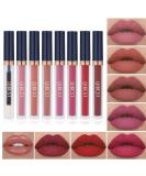 7Pcs Matte Liquid Lipstick + 1Pcs Lip Plumper Makeup Set Kit, Long Lasting Waterproof Velvet Lip Gloss Set, Pigmented Lip Makeup Gift Sets for Girls and Women Set A - Buy Online on SooperMarket.com