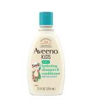 Aveeno Kids 2-in-1 Hydrating Shampoo & Conditioner Gently Cleanses Conditions & Detangles Kids Hair Formulated with Oat Extract for Sensitive Skin & Scalp Hypoallergenic 12 fl. oz Lightly Scented 12 Fl Oz (Pack of 1) - Buy Online on SooperMarket.com