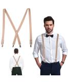 Yuffqopc Men's Braces - Narrow & Wide Styles | Stylish Black Braces for Men & Women - International Shipping Available - Buy Online on SooperMarket.com