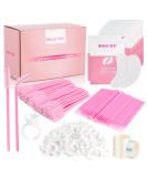 Beauty Star 404-Piece Eyelash Extension Supplies Kit - 100 Under Eye Gel Pads, Mascara Wands, Micro Applicators, Glue Ring Holders, Lash Tape - Professional Lash Extension Tools - Buy Online on SooperMarket.com