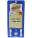 Wood Stick Cotton Swabs 300 Count - Eco-Friendly and Versatile - Buy Online on SooperMarket.com