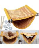 Upgraded Hamster Hammock House Guinea Pig Bed Hideout Mouse Rat Hanging Swing Winter Warm Bed Small Pet Animal Double Layer Cage Tent Hut Nest for Mouse Rat Hamster Playing Sleeping Washable - Buy Online on SooperMarket.com
