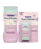 Coppertone Pure and Simple Baby Sunscreen Lotion + Stick SPF 50 - Zinc Oxide Mineral Sunscreen Pack (6 fl oz Bottle + 0.49 oz Stick) - Buy Online on SooperMarket.com