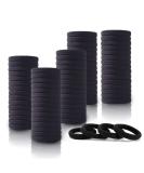 100PCS Black Hair Ties for Women Girls, Seamless Thick Black Hair Band, Elastic Hair Ties No Damage Ponytail Holder - Buy Online on SooperMarket.com