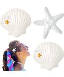 4-Piece Starfish & Shell Hair Clip Set for Women & Girls - Mermaid Crown Accessories - Buy Online on SooperMarket.com