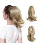 CJL 12 Ash Blonde Curly Clip-In Ponytail Extension - Synthetic Hairpiece for Women - Buy Online on SooperMarket.com