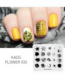 KADS Nail Stamping Plate FL035 - Flower Nature DIY Image Template for Manicure - Buy Online on SooperMarket.com
