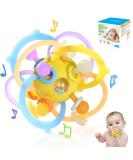 Shop Orzbow Baby Toys for 0-18 Months | Montessori Dental Aid & BPA-Free Sensory Balls in Lemon Yellow - Buy Online on SooperMarket.com