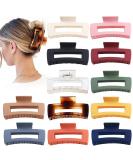 Sisiaipu 4.1 Inch Large Hair Claw Clips 12 Pcs Big Hair Clips for Thick Hair Rectangular Claw Clips Matte Square Hair Clips Nonslip Acrylic Banana Jaw Clips Hair Accessories for women and Girls 4.1 Inch (Pack of 12) - Buy Online on SooperMarket.com