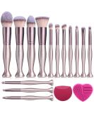 BS-MALL Premium Synthetic Makeup Brushes Set - 14 Rose Brushes Stand Up for Foundation, Powder, Concealers, and Eye Shadows - Buy Online on SooperMarket.com