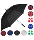 MRTLLOA 62/68/72 Inch Automatic Open Golf Umbrella, Extra Large Oversize Double Canopy Vented Windproof Waterproof Stick Umbrellas for Rain Black 62 inch - Buy Online on SooperMarket.com