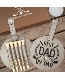 Father s Day Gifts - Dad Golf Bag Tag with 5 Tees Set, Best Dad By Par, 3-1/4 inch Golf Tees Bulk for Fathers, Funny Birthday Gift from Daughter Son Kids, Christmas Stocking Stuffers Ideas for Men Gray - Buy Online on SooperMarket.com