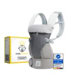 Kiddy Kingdom Ergonomic Baby Carrier - 3-in-1 Multifunctional Newborn Carrier (0-36 Months) - Soft 3D Mesh & Cotton - Gray Baby Wearing Strap & Carrier Bag - Buy Online on SooperMarket.com