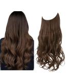 SARLA Hair Extension 18 Inch Invisible Adjustable Wire Hair Piece Curly Wavy Long Synthetic Hairpieces for Women Natural Heat Temperature Fiber (18 Inch (Pack of 1) Medium Brown) 18 Inch (Pack of 1) Medium Brown - Buy Online on SooperMarket.com