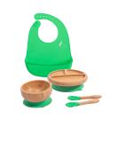 Love Earth Bamboo Baby Weaning Set - 5 Piece Eco-Friendly Set for Babies 3 Months to 6 Years - Green - Buy Online on SooperMarket.com